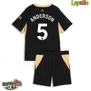 Manchester City Elliot Anderson #5 Vieraspaita Lapsille 2026-27 Lyhythihainen (+ shortsit)
